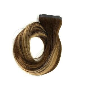 Glam Seamless InvisiClip Hair Extensions HBB Honey Bronzed Brown 5 Wefts 18" 70g